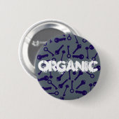 Sleutel Blauw Patroon Product Ronde Button 5,7 Cm (Voorkant /achterkant)