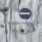 Sleutel Blauw Patroon Product Ronde Button 5,7 Cm (In situ)
