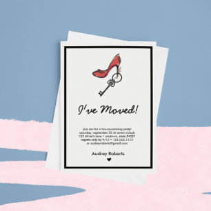 Sleutel en hoge hiel van de moderne Lady's Housewa Kaart