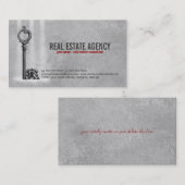 Sleutel en Huis - het Visitekaartje van Onroerende (Voorkant / Achterkant)