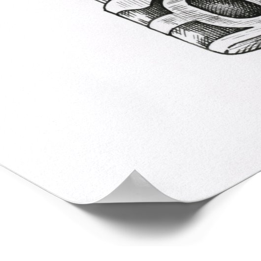  sleutel en vergrendelingsillustratie poster (Hoek)