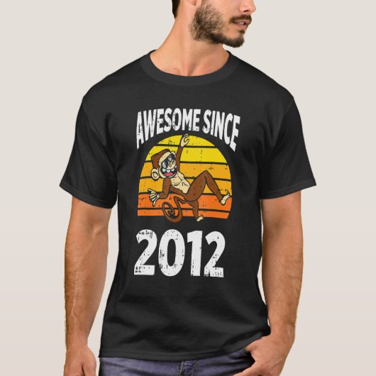 Sleutel Geweldige sinds 2012 10e verjaardag 10 jaa T-shirt (Voorkant)