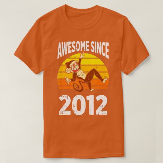 Sleutel Geweldige sinds 2012 10e verjaardag 10 jaa T-shirt (Design voorkant)