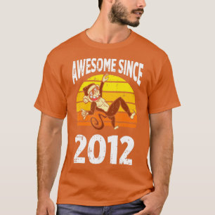 Sleutel Geweldige sinds 2012 10e verjaardag 10 jaa T-shirt