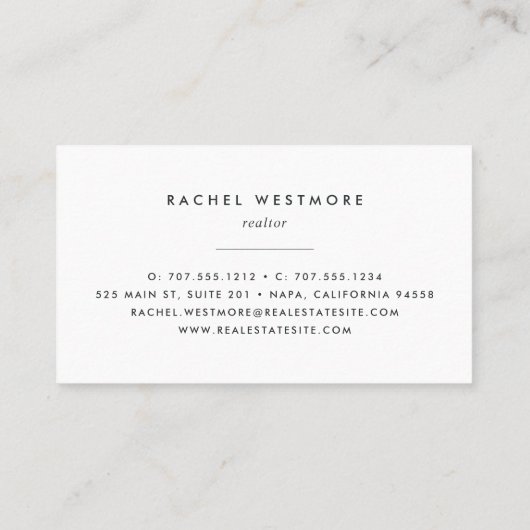  sleutel | Goud | Onroerend goed Visitekaartje (Achterkant)