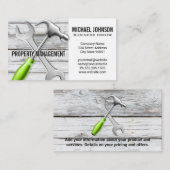 Sleutel | Hamer | Hout | Timmerman Visitekaartje (Voorkant / Achterkant)