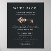 sleutel | Heropening van activiteiten onroerend g Poster (Voorkant)