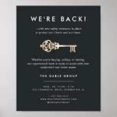  sleutel | Heropening van activiteiten onroerend g Poster (Voorkant)