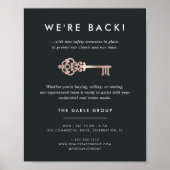 sleutel | Heropening van activiteiten onroerend g Poster (Voorkant)