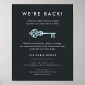 sleutel | Heropening van activiteiten onroerend g Poster (Voorkant)