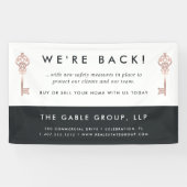 sleutel | Heropening van activiteiten onroerend g Spandoek (Horizontaal)