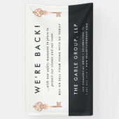  sleutel | Heropening van activiteiten onroerend g Spandoek (Verticaal)