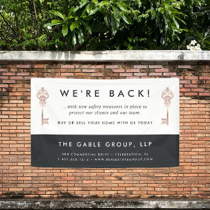  sleutel   Heropening van activiteiten onroerend g Spandoek