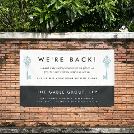 sleutel | Heropening van activiteiten onroerend g Spandoek