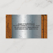 Sleutel Icoon | Metaal en Oud Hout Visitekaartje (Achterkant)