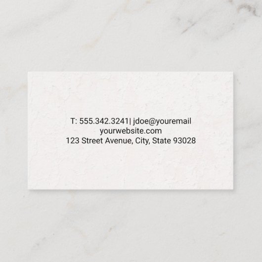 Sleutel in de hand visitekaartje (Achterkant)