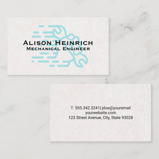 Sleutel in de hand visitekaartje (Voorkant / Achterkant)