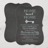 Sleutel Krijtbord Housewarming Uitnodiging (Voorkant / Achterkant)