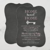 Sleutel Krijtbord Housewarming Uitnodiging (Voorkant / Achterkant)