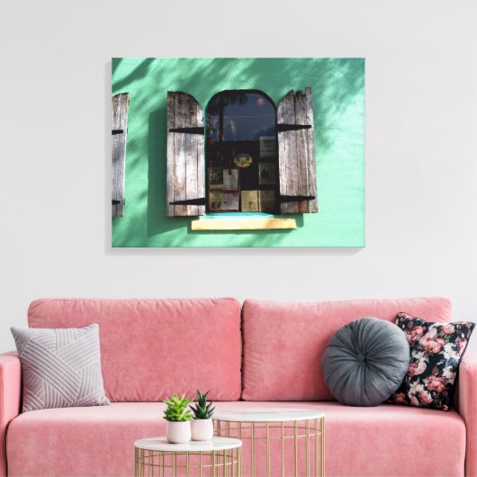 Sleutel Limoen Pie Window Key West Florida Wrapped Canvas Afdruk (Insitu (Woonkamer))