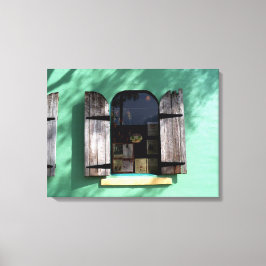 Sleutel Limoen Pie Window Key West Florida Wrapped Canvas Afdruk