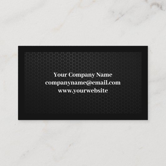 Sleutel Logo | Koolstofvezel Achtergrond Visitekaartje (Achterkant)