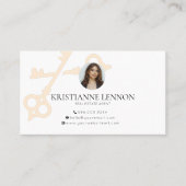 Sleutel Logo Modern onroerend goed of huuragent Visitekaartje (Voorkant)