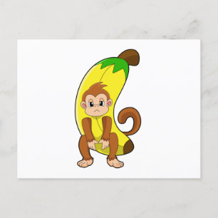 Sleutel met Banana Briefkaart