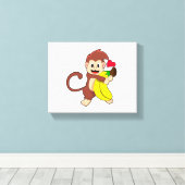 Sleutel met Banana Canvas Afdruk (Insitu (Houten vloer))