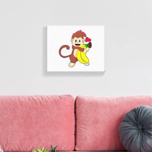 Sleutel met Banana Canvas Afdruk (Insitu (Woonkamer))