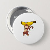 Sleutel met Banana Ronde Button 7,6 Cm (Voorkant /achterkant)