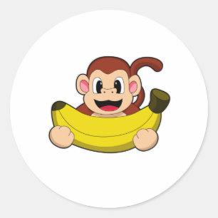 Sleutel met Banana Ronde Sticker