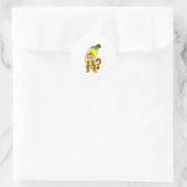 Sleutel met Banana Ronde Sticker (Tas)