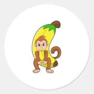 Sleutel met Banana Ronde Sticker