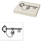  sleutel met kunststempel voor sluis en kettingrub rubberstempel (Gestempeld)