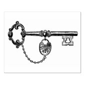  sleutel met kunststempel voor sluis en kettingrub rubberstempel (Afrduk)