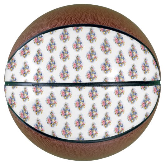 Sleutel met roze rozen basketbal (Voorkant)