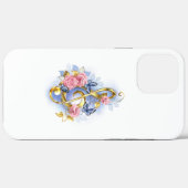 Sleutel met roze rozen Case-Mate iPhone case (Achterkant (horizontaal))