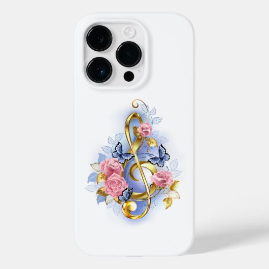 Sleutel met roze rozen Case-Mate iPhone case (Achterkant)