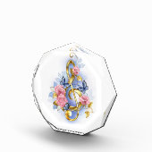 Sleutel met roze rozen fotoblokken (Rechts)