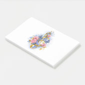 Sleutel met roze rozen post-it® notes (Schuin)
