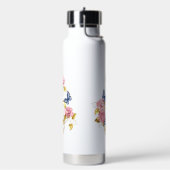 Sleutel met roze rozen waterfles (Links)