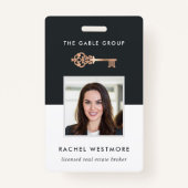 sleutel | Onroerend goed werknemer Foto-ID Badge (Voorkant)