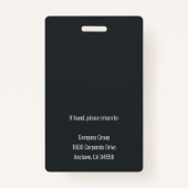 sleutel | Onroerend goed werknemer Foto-ID Badge (Achterkant)