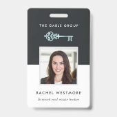  sleutel | Onroerend goed werknemer Foto-ID Badge (Voorzijde)
