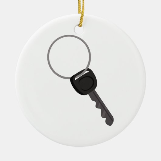 Sleutel op een Ring Keramisch Ornament (Voorkant)