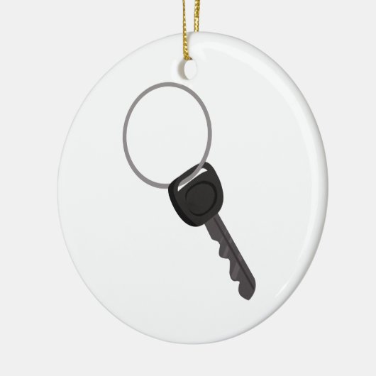 Sleutel op een Ring Keramisch Ornament (Links)