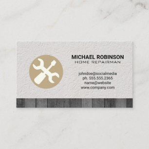 Sleutel Schroevendraaier   Wand Textuur Houten Afw Visitekaartje