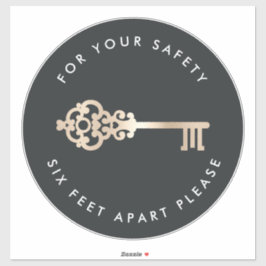  sleutel | Sociale afstandsvloermarkering Sticker