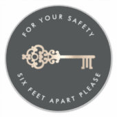 sleutel | Sociale afstandsvloermarkering Sticker (Voorkant)